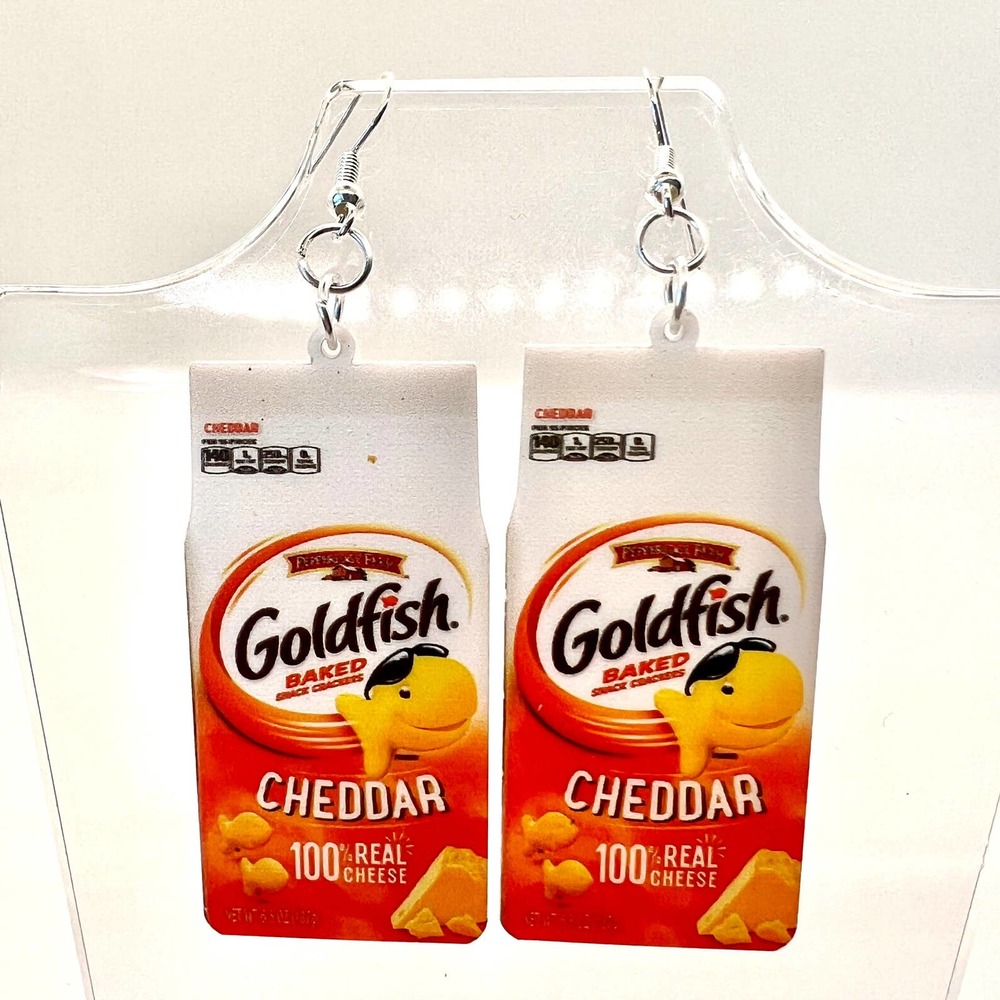 Goldfish Earrings - Snack Earring s- Teacher Earrings - Kindergarten Accessories